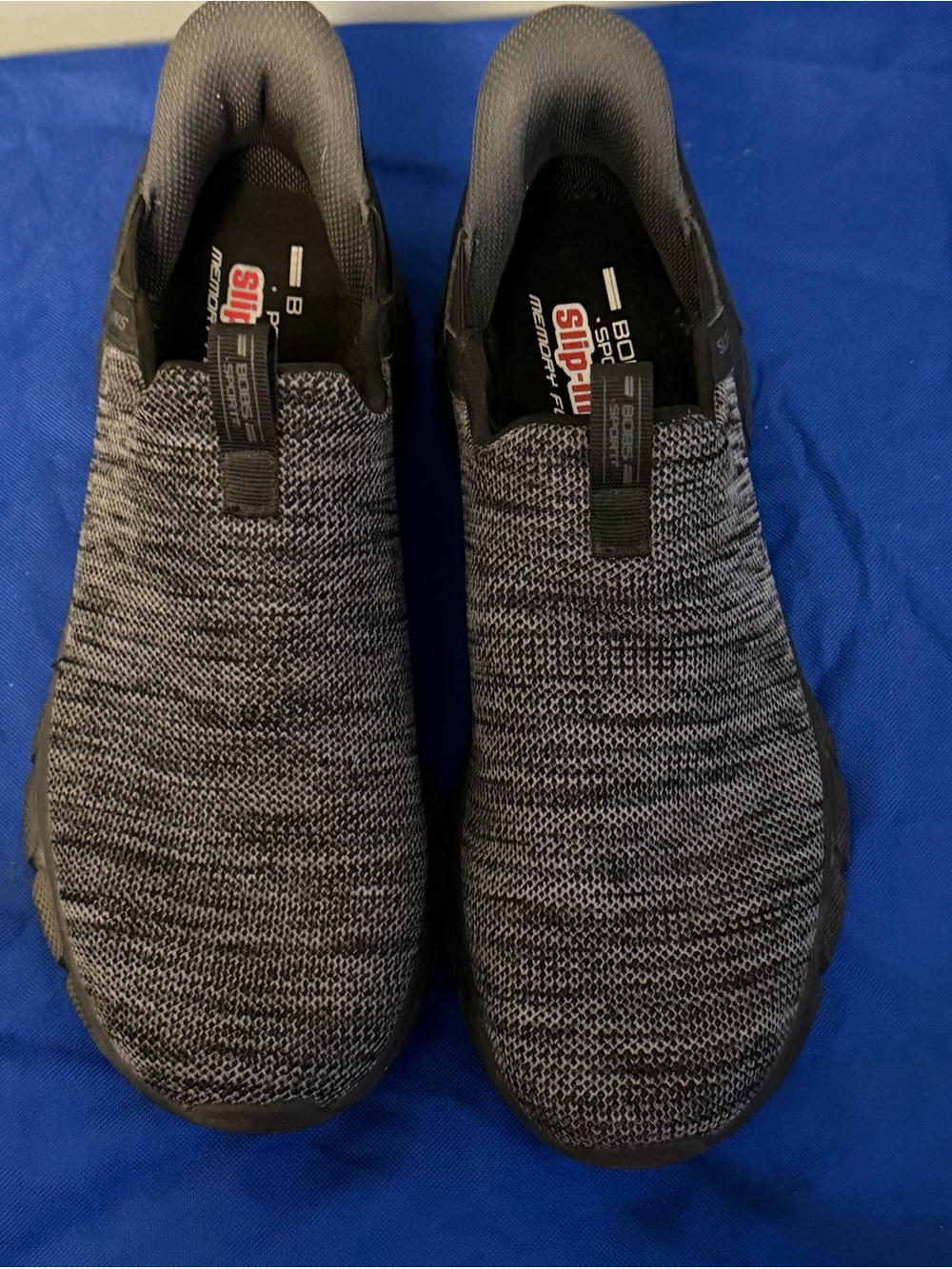 Skechers Slip-Ins  Mens Knit Sneakers - Black/Gray